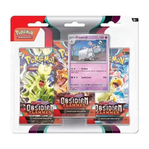 Pokemon - Scarlet & Violet 3 Obsidian Flames 3-Pack Booster
