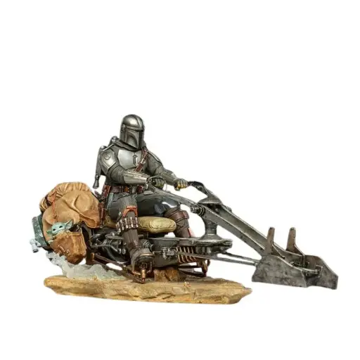 The Mandalorian - The Mandalorian on Speederbike Deluxe Art Scale 1/10